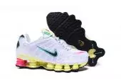 nike shox femme pas cher nouveaux  tl white yellow